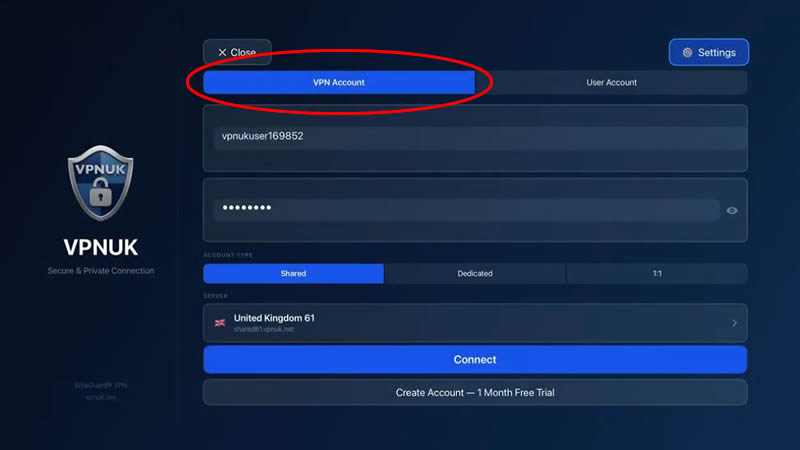 Setup VPNUK